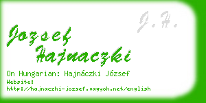 jozsef hajnaczki business card